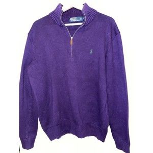 ralph lauren polo mens 100% cotton half zip